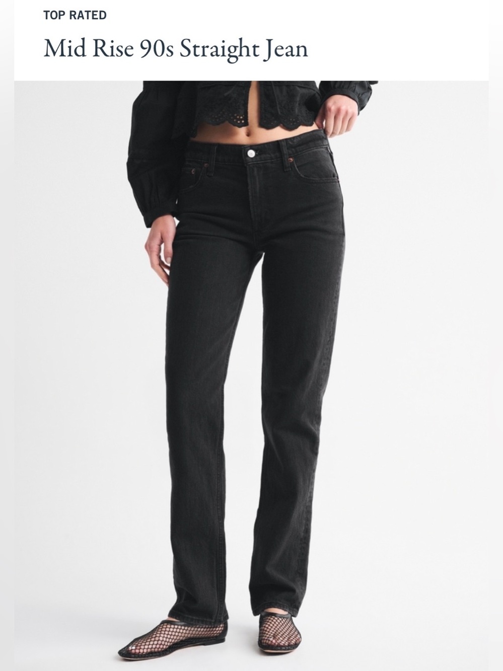 Abercrombie & Fitch Straight Leg Black Jeans